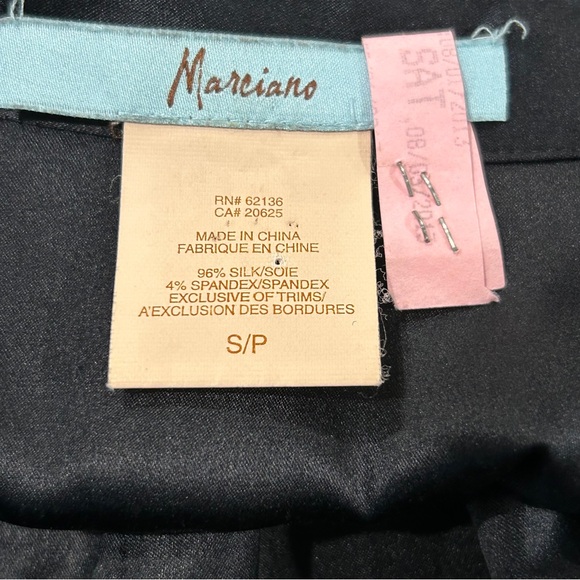 Marciano Stretch Satin Silk Corset Bodice Blouse - Picture 11 of 13